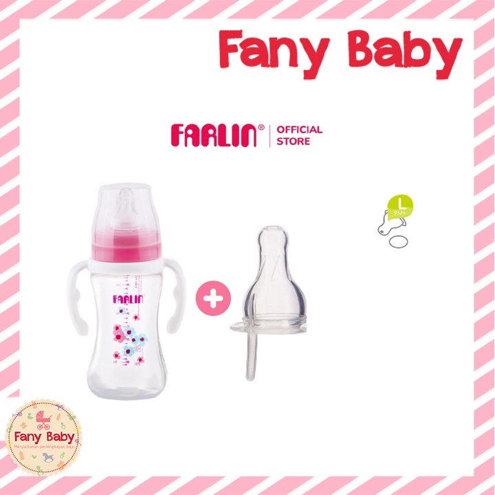 FARLIN MOMFIT PP FEEDING BOTTLE WIDE NECK WITH HANDLE 270ML