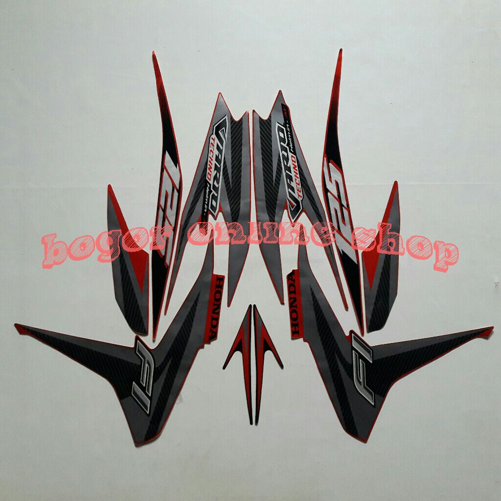 sticker motor vario techno 125 fi 2013 merah