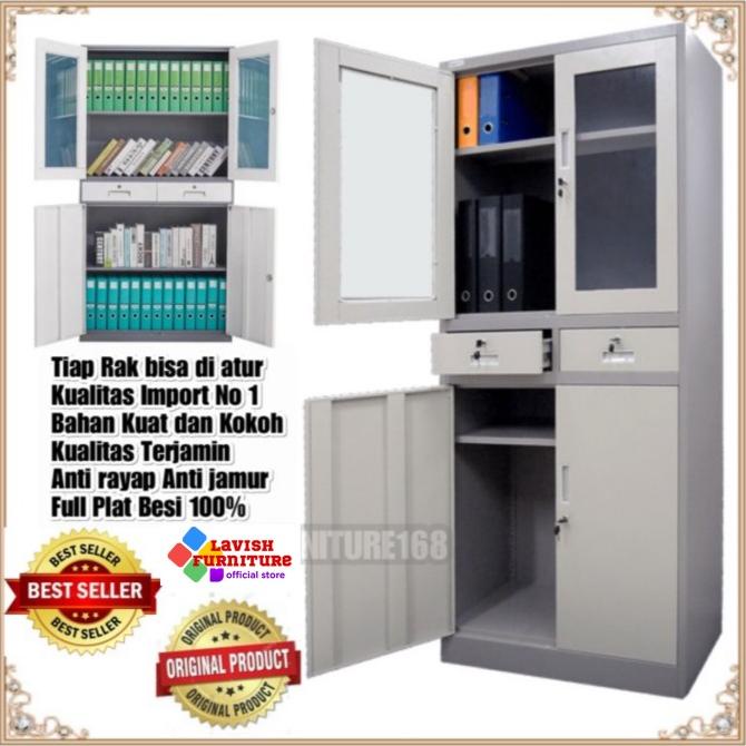 

[[COD]] Lemari Arsip Filing Cabinet Besi 4 Pintu 2 Laci LA2004 NEW Kode 699