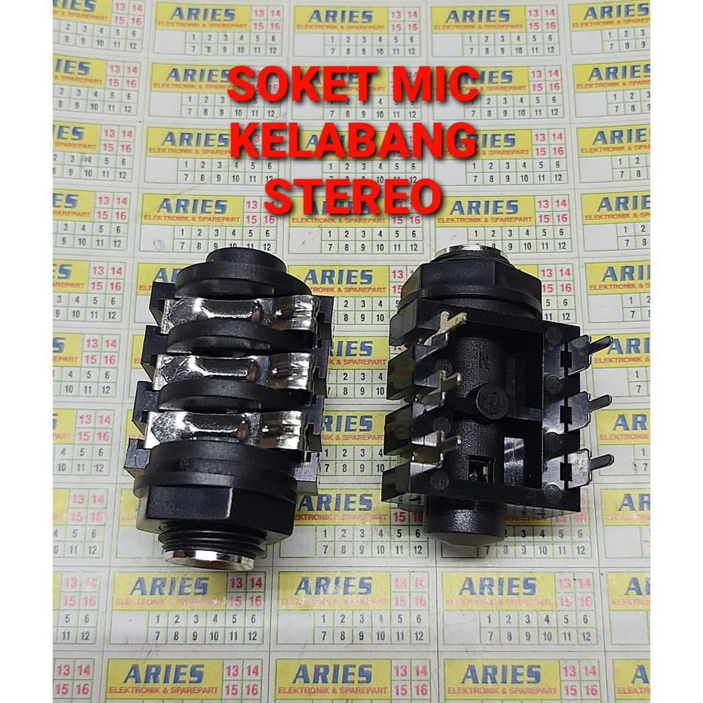 SOKET MIC STEREO KELABANG atau SOKET AKAI STEREO PLASTIK