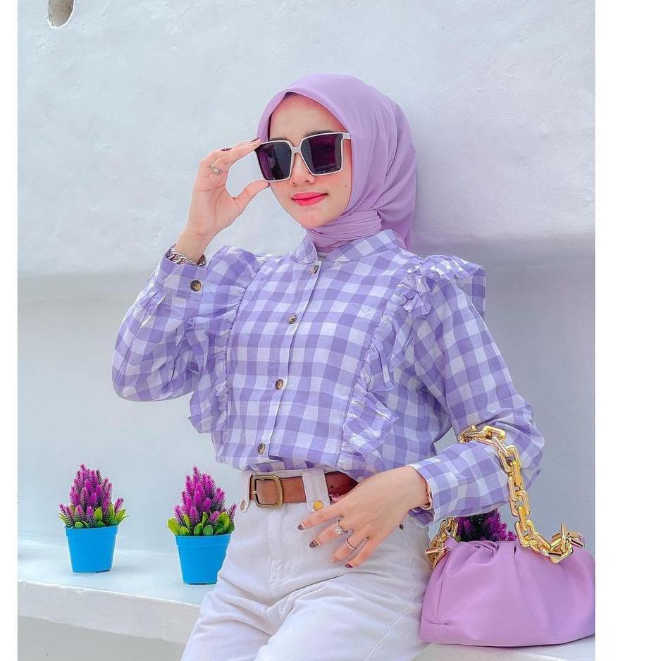 BIG SALE [COD] Una top/atasan muslim wanita/blouse katun