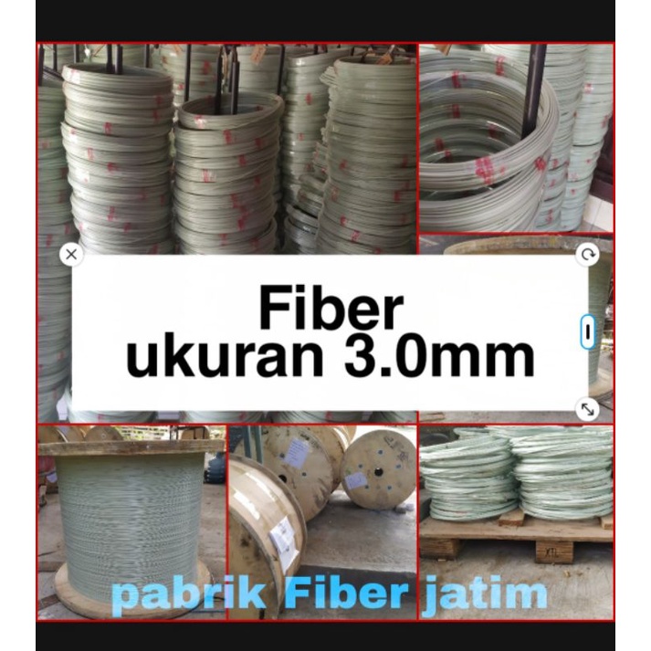 jeruji fiber 3.0mm putih (-+35 meter)