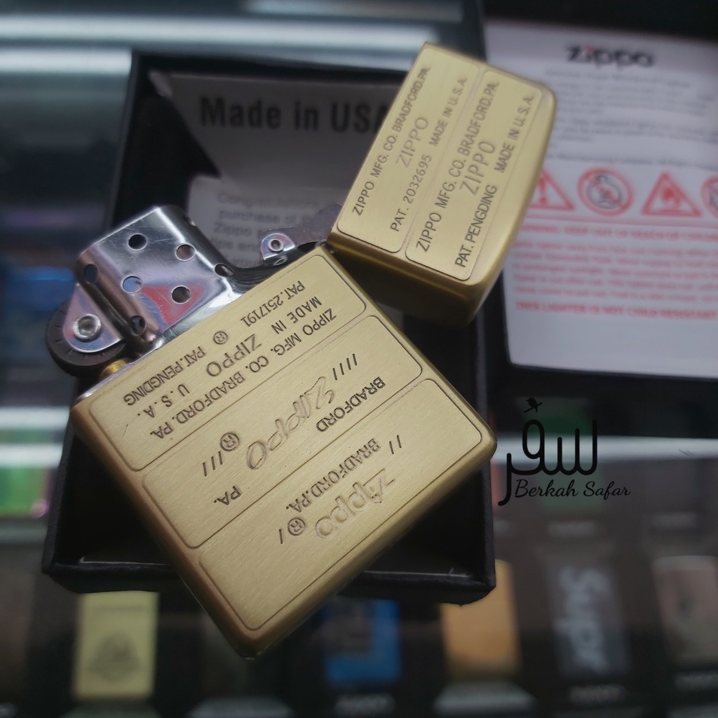 Korek Zippo Gold Full Engraving BradFord Zippo High Premium Quality Made In Usa &quot;Limited Edition&quot; - Free Box