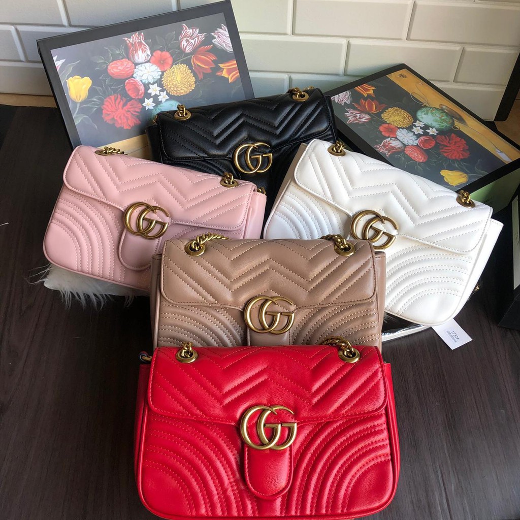 

BBVG BEST SELER GUCCI MARMONT MEDIUM 5 COLOUR semprem no box 27x8x16cm