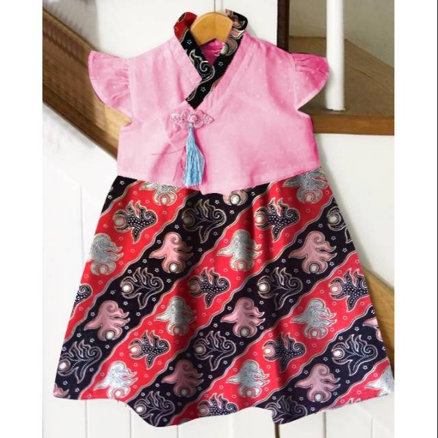 Dress batik hanbok anak premium quality