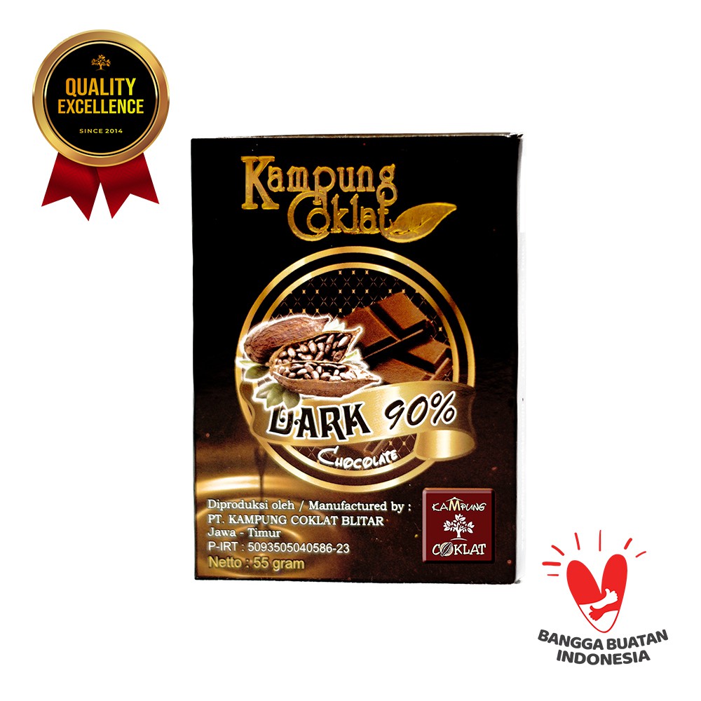 

COKELAT BAR DARK 90% 55 GRAM - KAMPUNG COKLAT