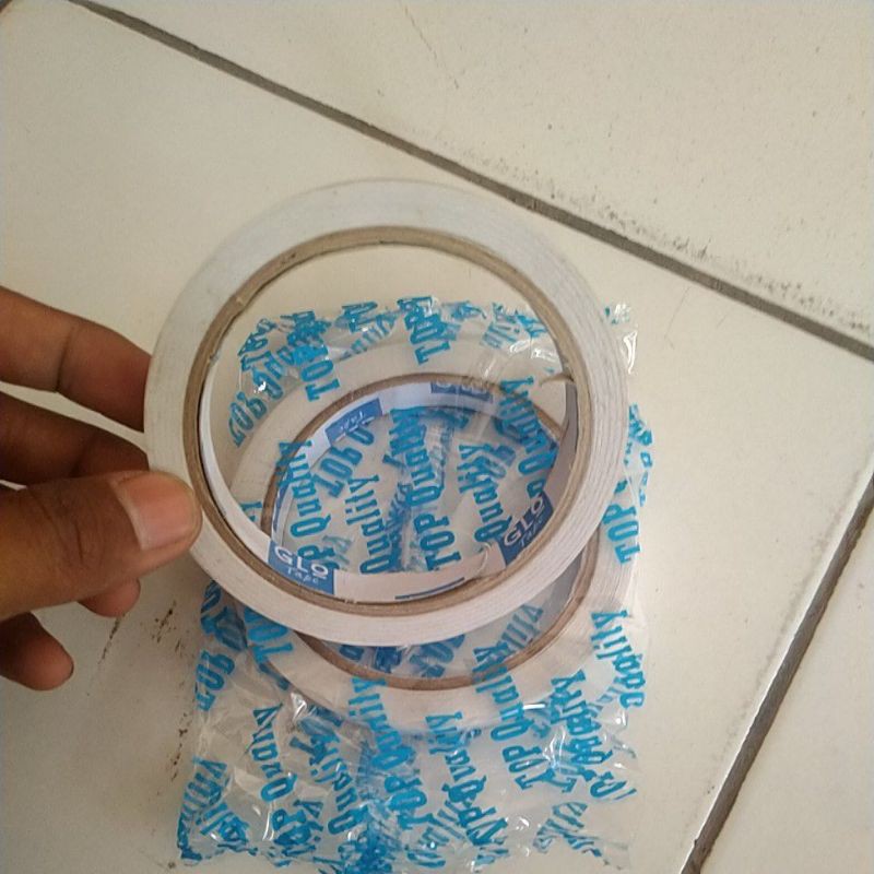 

double tape 0,5 inch glo