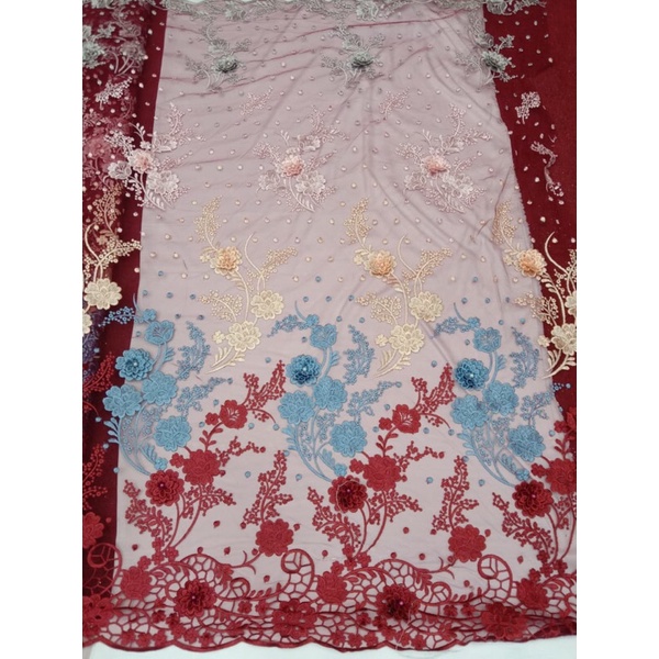 tulle 3D bordir full