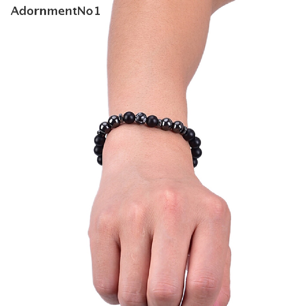 (AdornmentNo1) Gelang Manik Hematite Magnetik Warna Hitam Untuk Kesehatan