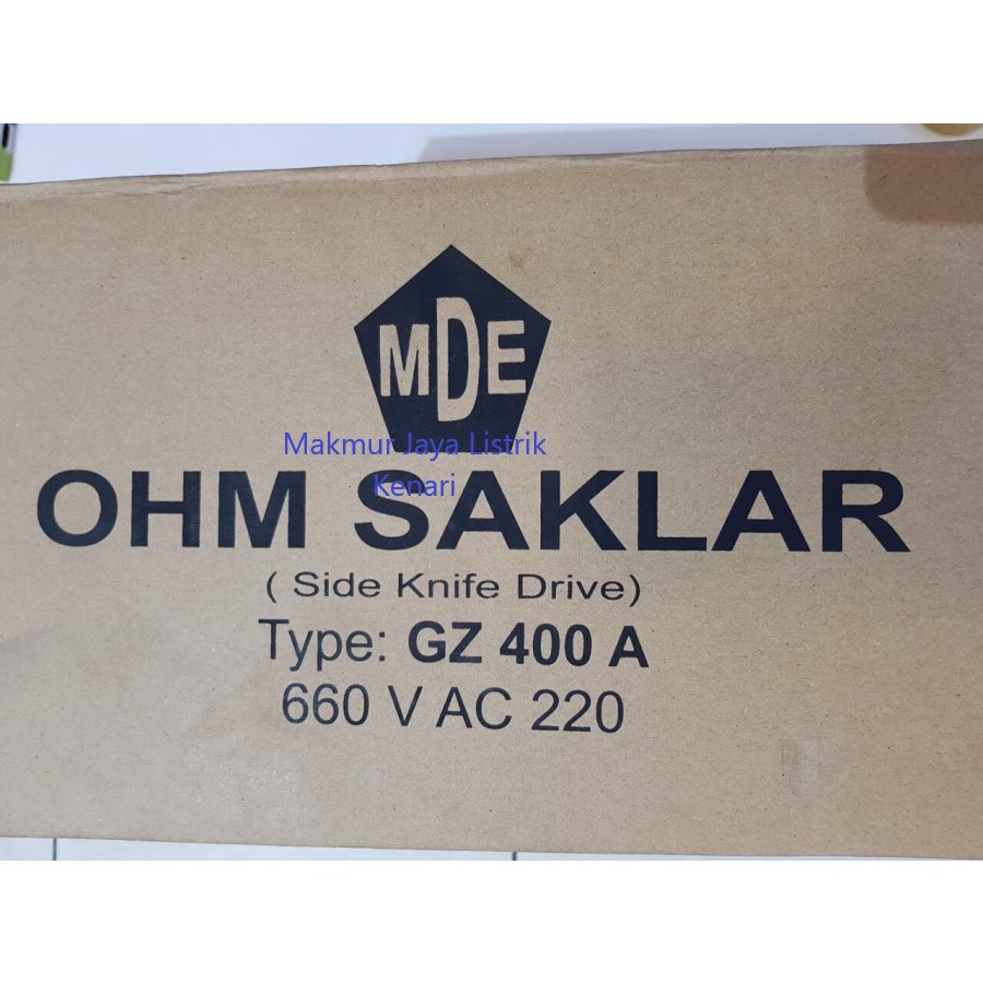 Ohm Saklar MDE GZ 4P 400A Side Drive / COS MDE GZ 4 Phase 400 Ampere