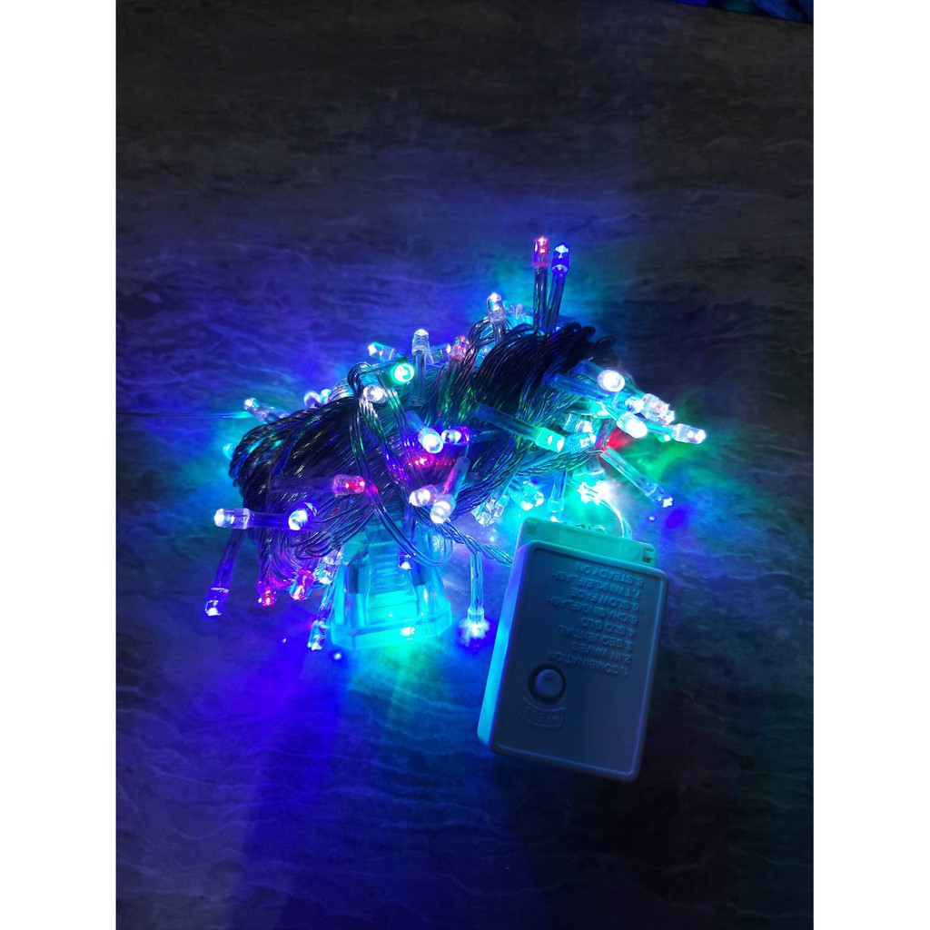 Tumbler LED/ Lampu Hias Natal/ Lampu Hias RAINBOW (warna-warni) SIVICOM 10 Meter Model LED Beras
