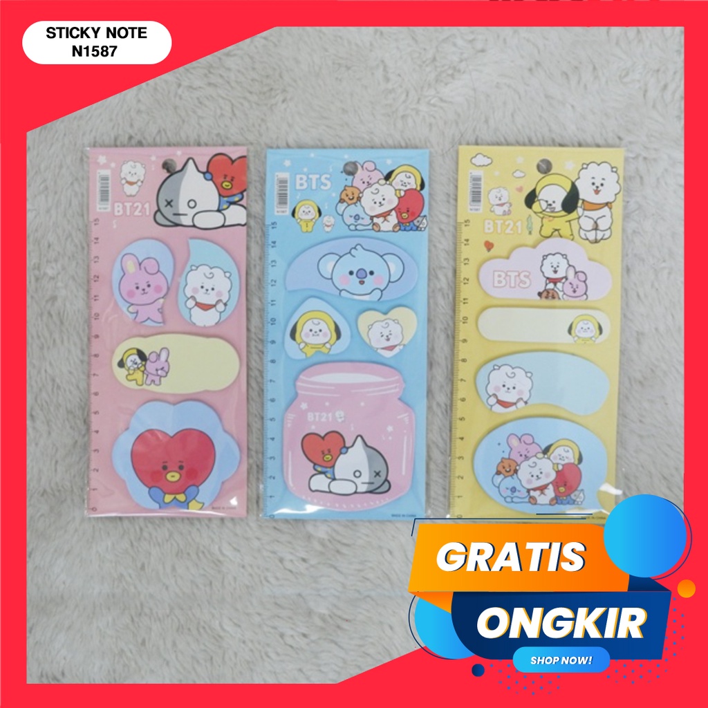 365 STICKY NOTE #41006 Memo Tempel Karakter Fancy Bentuk Lucu