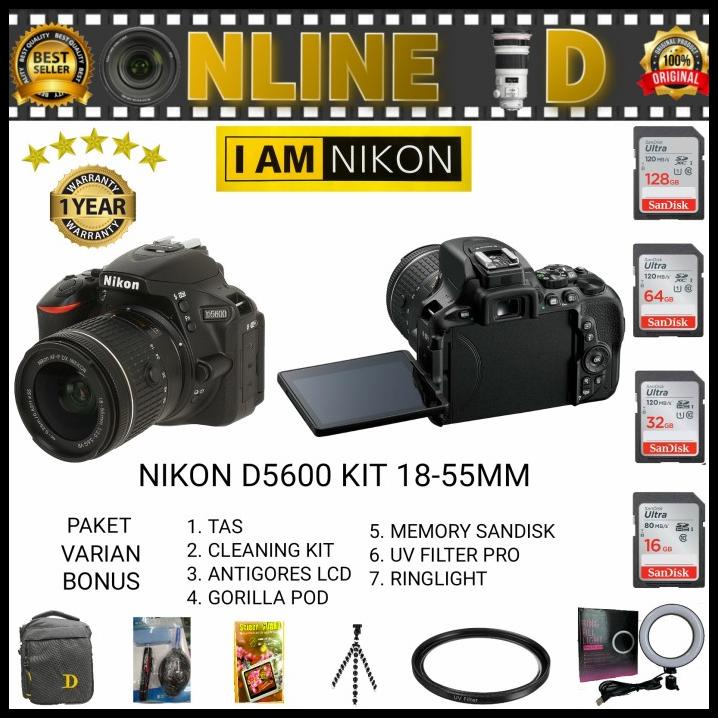 Nikon D5600 Kit 18-55Mm Vr / Kamera Nikon D5600 Kit 18-55Mm