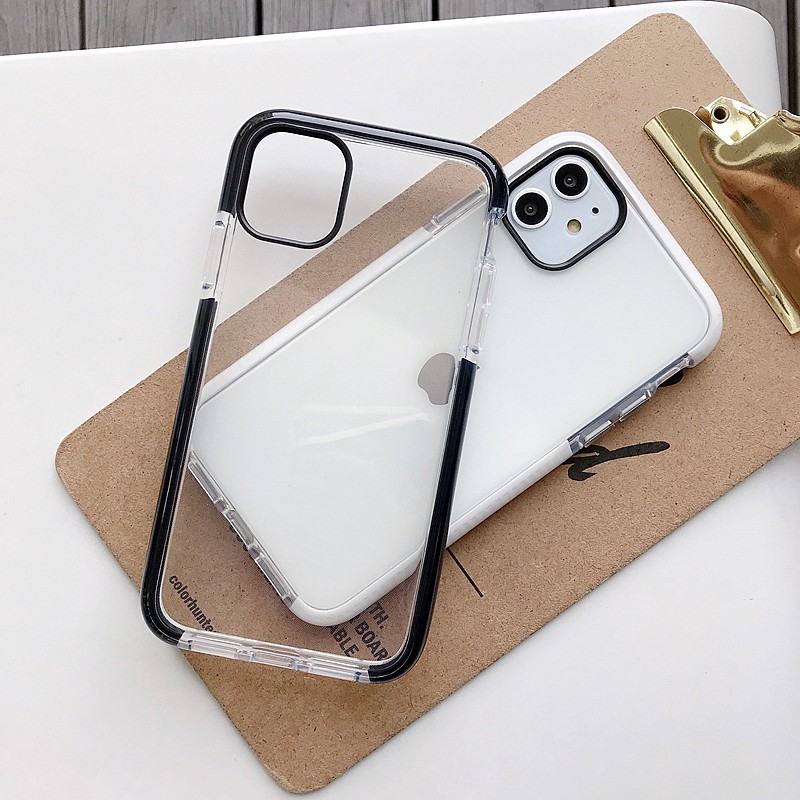 Casing Soft Case Silikon Transparan Warna Polos Untuk Iphone 12 / 12pro / Mini12 / 11 Pro Max / X / Xs Max / 7 / 8 +