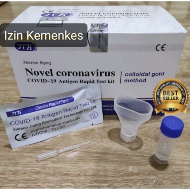 ALAT ANTIGEN RAPID TEST AIR LIUR SALIVA NOVEL CORONAVIRUS ORIGINAL KEMENKES RI AKL air liur mulut