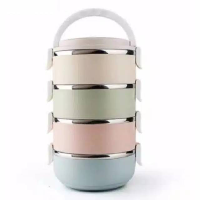 Eco Lunch Box Stainless Steel 4 Susun / Rantang Stainless / Rantang 4 Susun