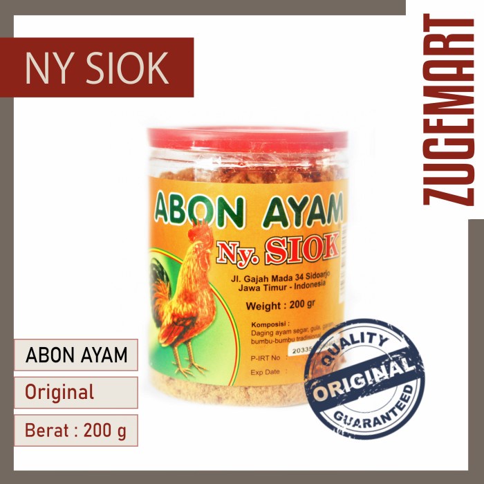 

Abon Ayam Ny Siok - Original - 200gr