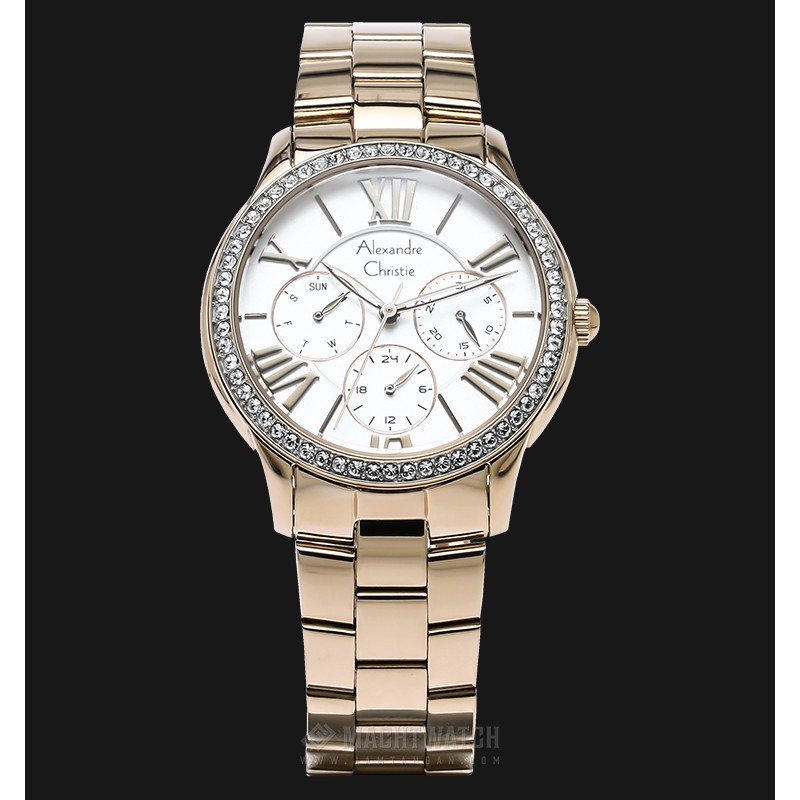 Alexandre Christie AC 2642 BF BCGSL Ladies White Dial Stainless Steel