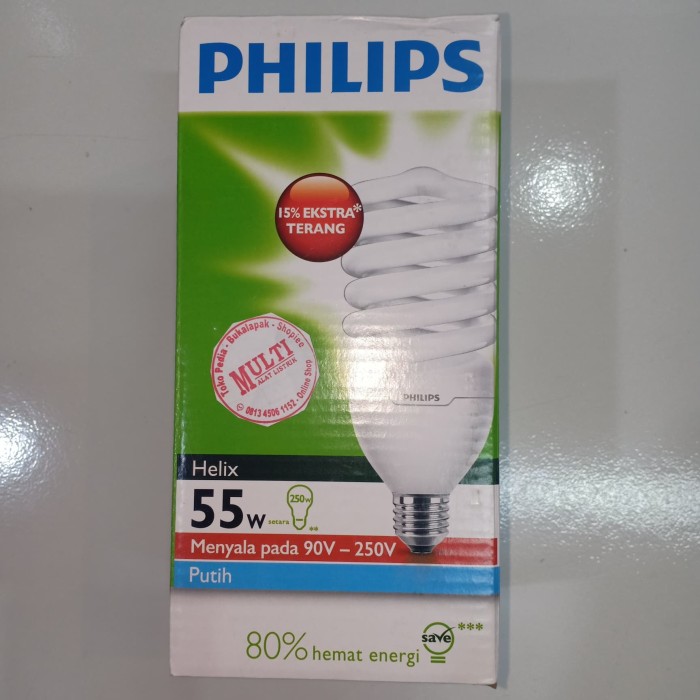 LAMPU PHILIPS 52 WATT HELIX LAMPU TORNADO JUMBO