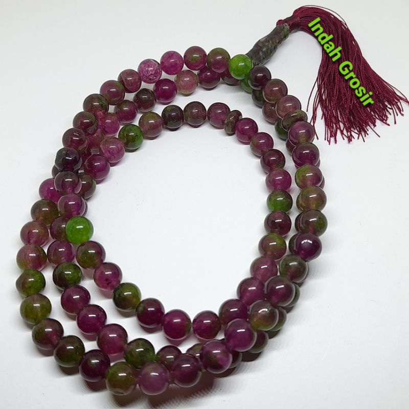 Tasbih Batu Ruby Tanzania 10mm 99butir Original