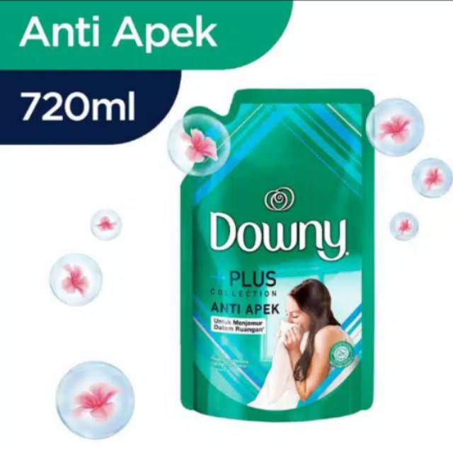 Downy Anti Apek Pelembut dan Pewangi Pakaian [720 mL/ Kemasan Refill]