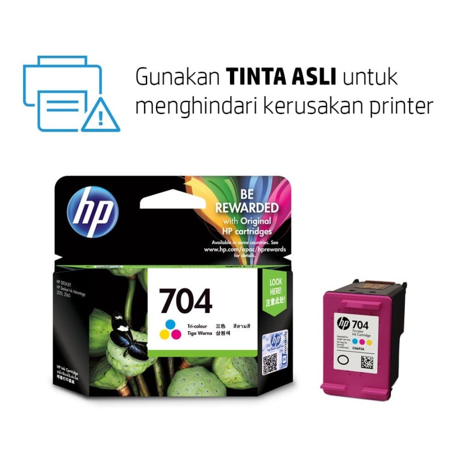 HP 704 Tri-color Original Ink Advantage Cartridge (CN693AA) - Colour