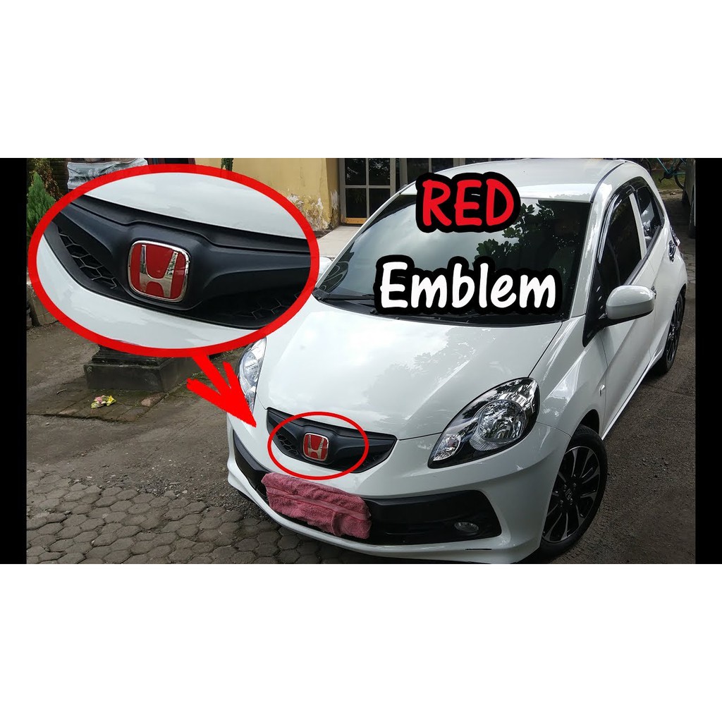 LOGO Mobil HONDA MERAH Red Chrome Universal DEPAN BELAKANG ORI BRIO CIVIC CITY MOBILIO JAZZ ACCORD