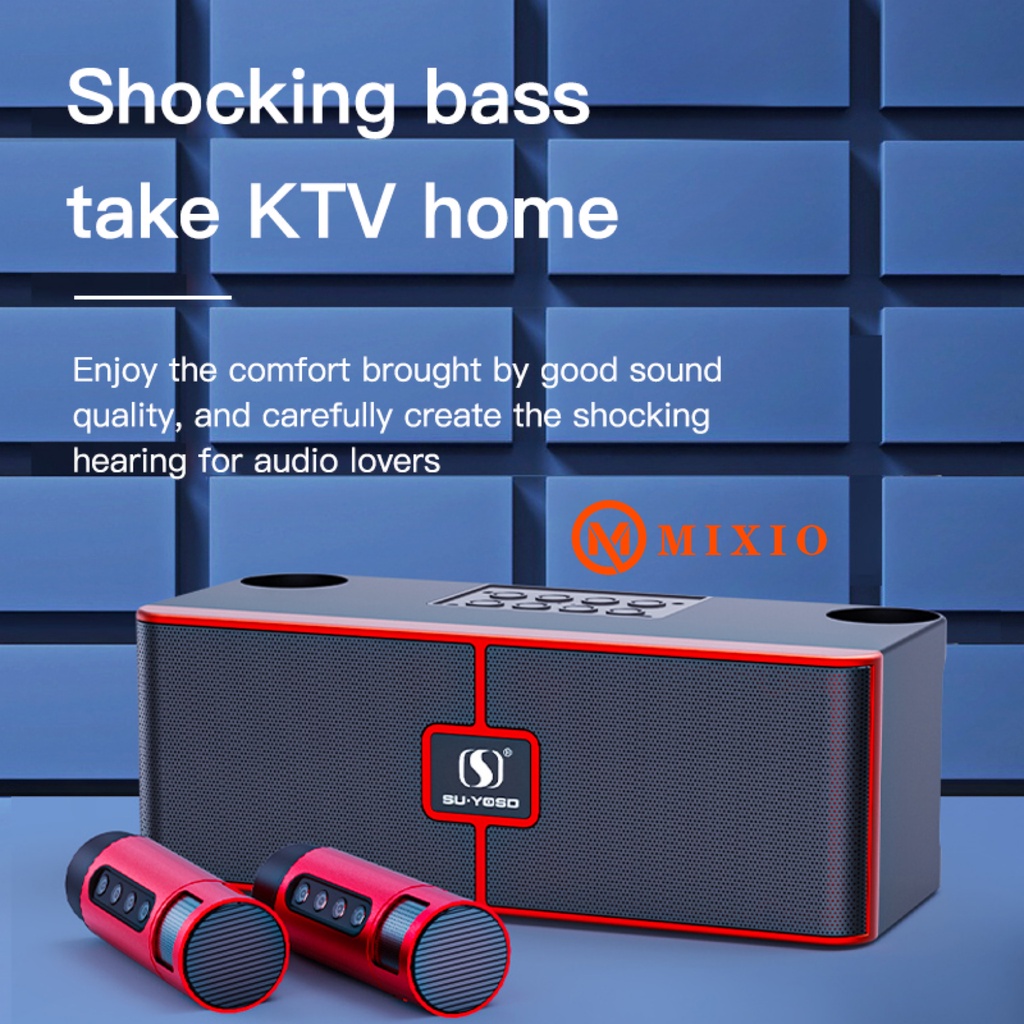 mixio voice change karaoke speaker bluetooth for mobile phone   ys 204
