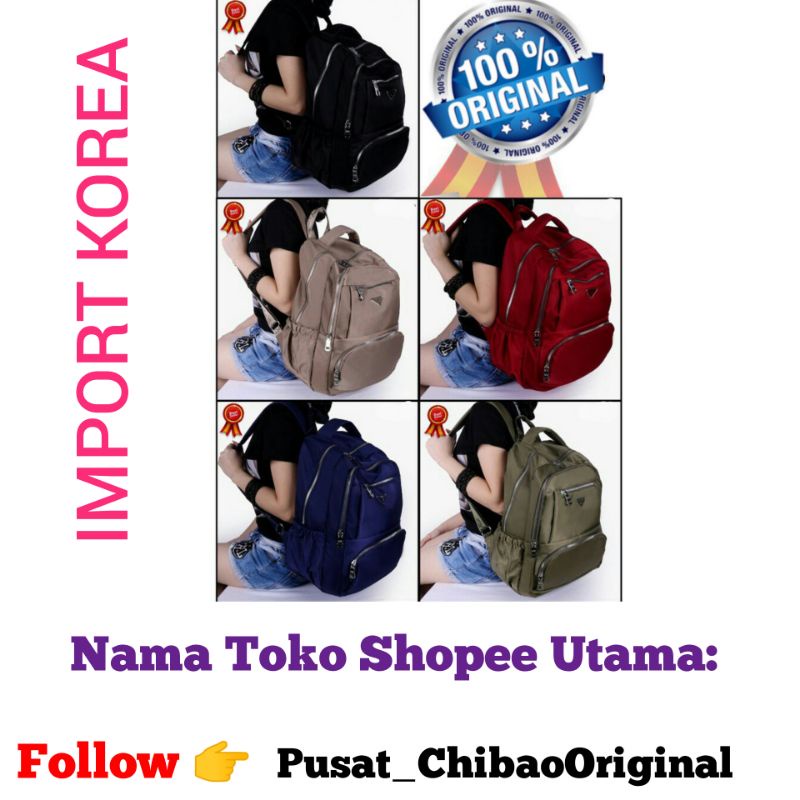 ORIGINAL Tas Ransel CHIBAO Laptop Wanita JUMBO 14 Inch Anti Air SUPER Terbaru