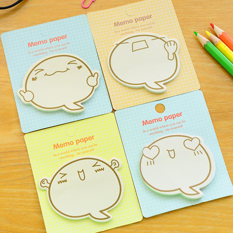 20pcs Memo Post Note Portable Dapat Disobek Motif Kartun Lucu Gaya Korea