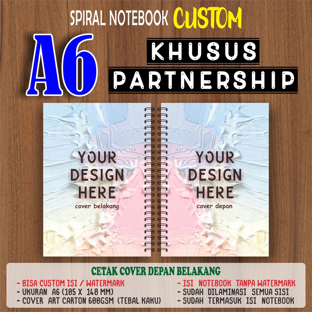 CUSTOM notebook PARTNERSHIP uk A6