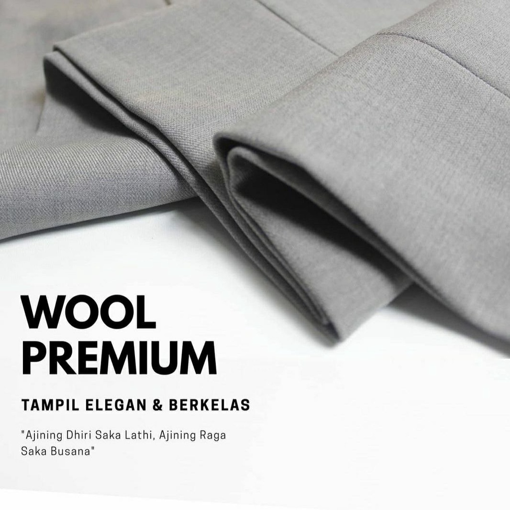 Celana Kantor Pria Slimfit Exclusive / Celana Kerja Formal Bahan Wool Premium