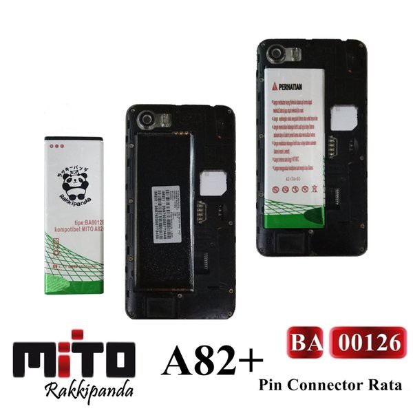 Baterai BATTERY Mito A82 Plus Pin Connector Rata Panjang BA00126 Double IC Protection - Batre Batrei