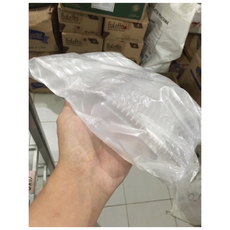 

(e) Pisau plastik bening untuk kue Tart