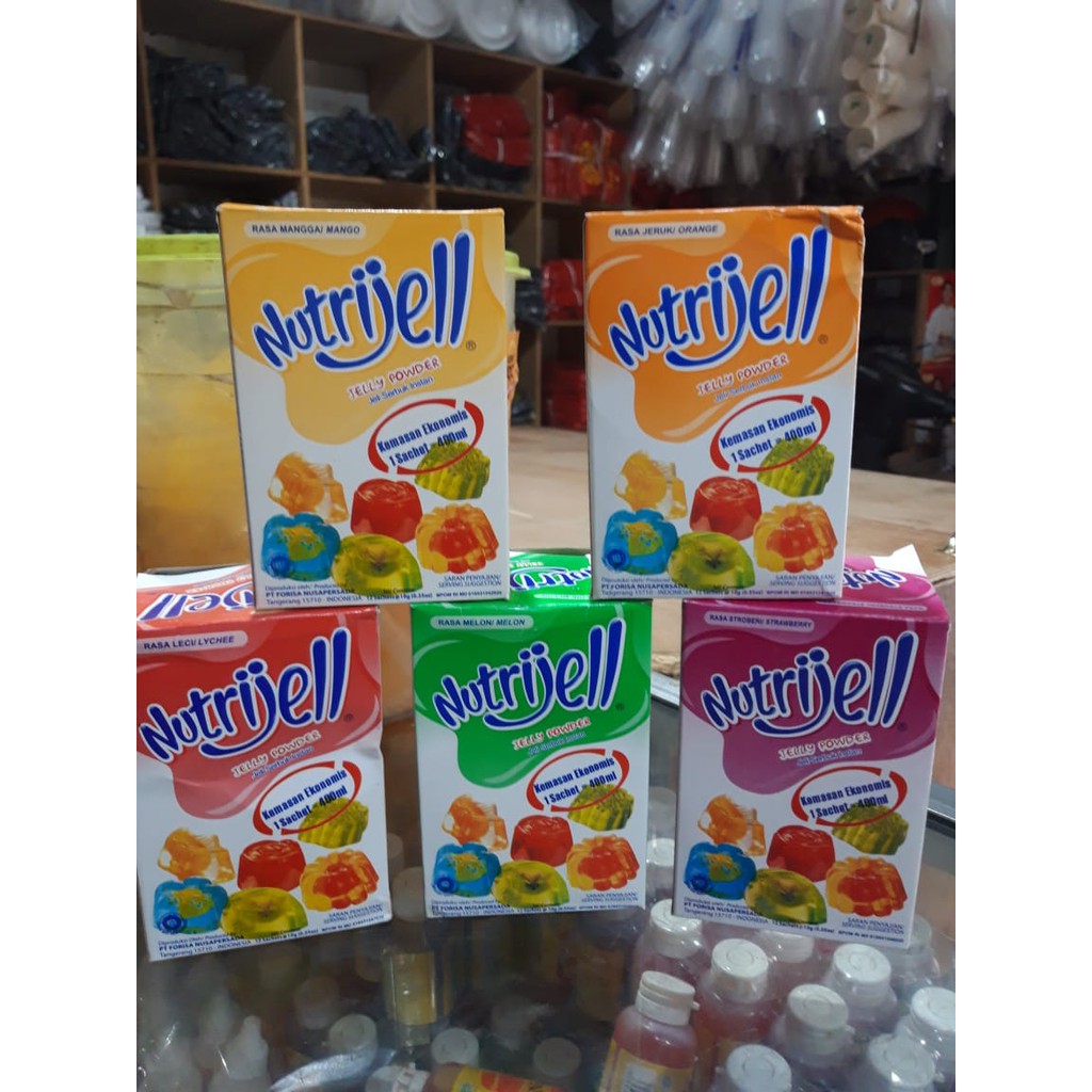 

Agar-agar Nutrijell / Jelly Powder Rasa Plain Kemasan 15gr dan Rasa Buah Kemasan 10gr