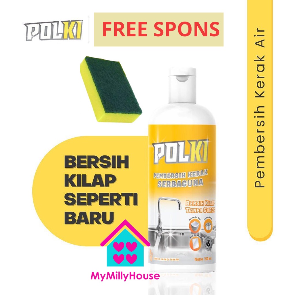 POLKI Pembersih Kerak Serbaguna / Kaca / Panci Stainless Steel / 100ml