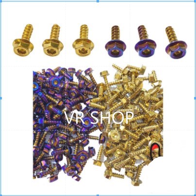 Baut Probolt Body Heng Stainles Gold Blue Non Flower & Flower Universal Honda Yamaha Beat Vario Scoo