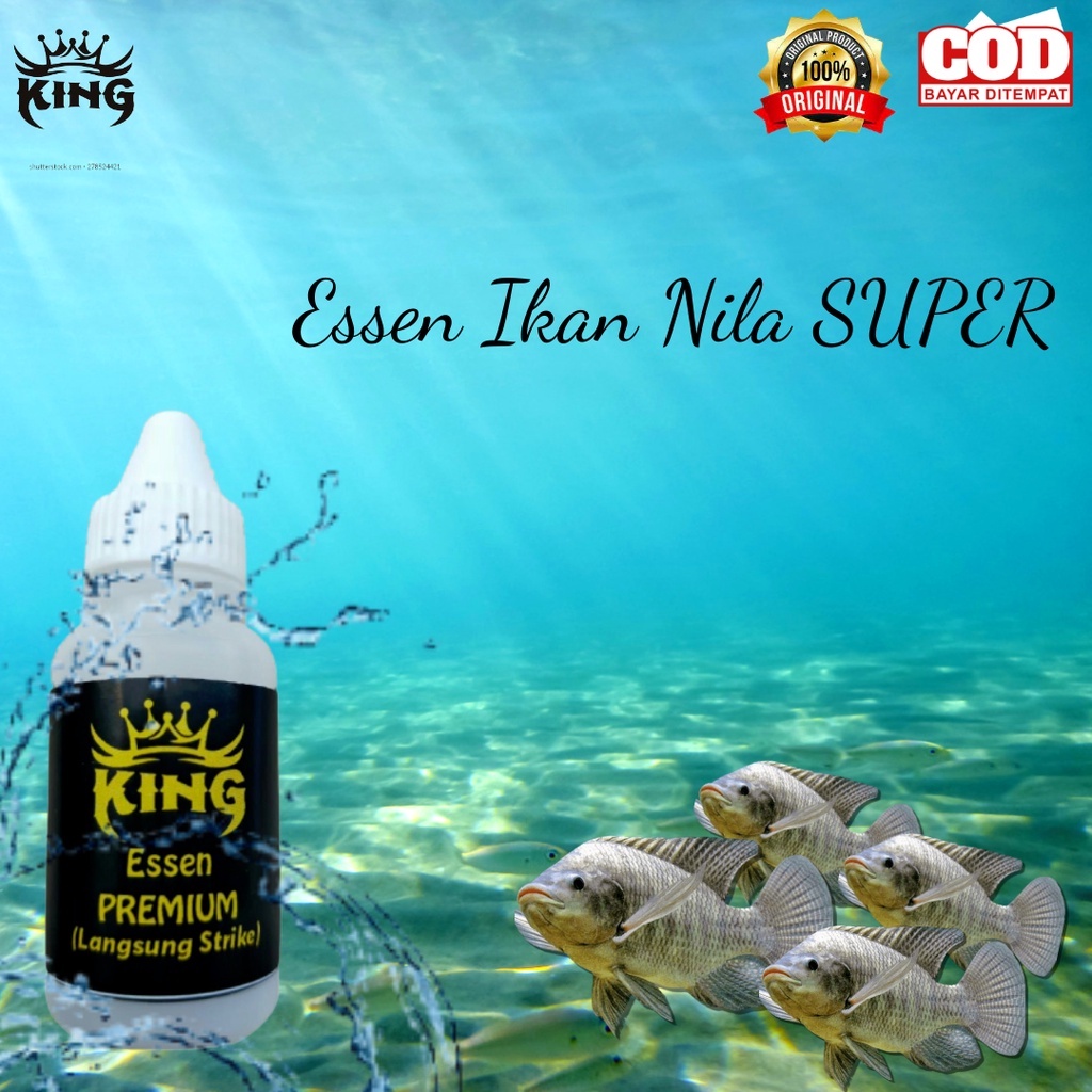 Essen Ikan Mujair-Nila Super Segala Media Umpan (Putih/Pelet/Ulat/Cacing/Serangga/Lumut/Sarden/Larva