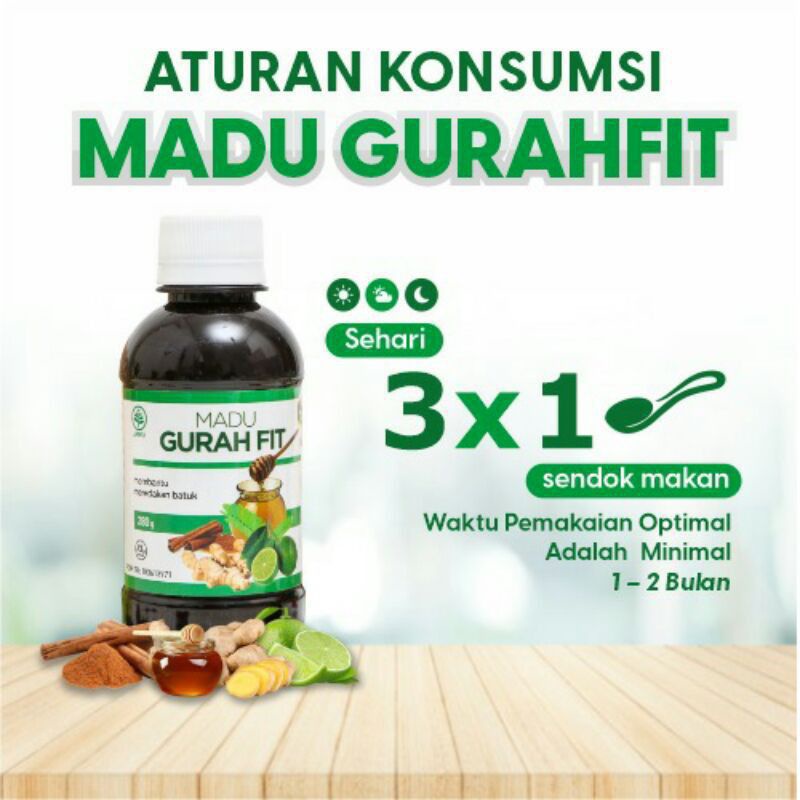 Bisa COD - MADU GURAH FIT - gurahfit - madu untuk bronkitis - radang tenggorokan - batuk gurah flu - sesak napas-2