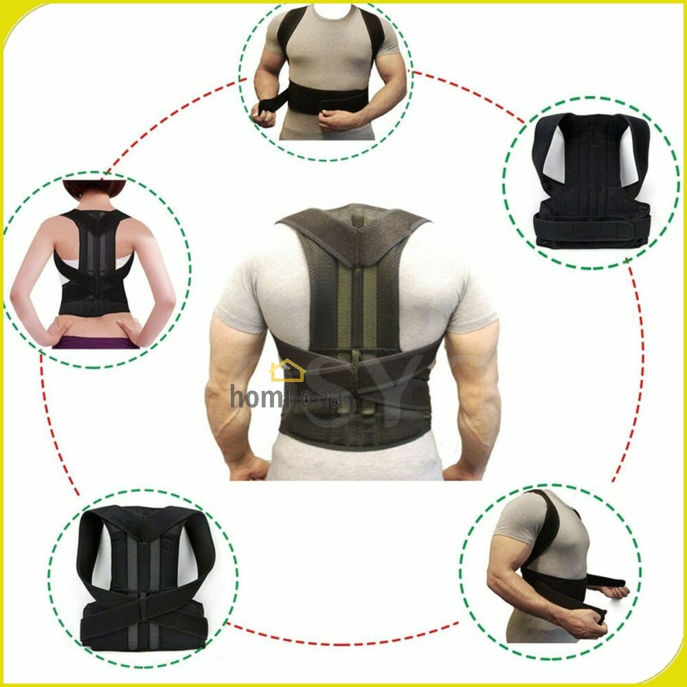 Belt Terapi Koreksi Postur Punggung Size S M L - YOSYO Y11002 - Black