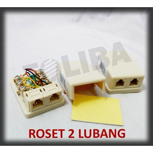 roset telepon 2 lubang / kotak roset telepon 2 lubang / roset rj-11