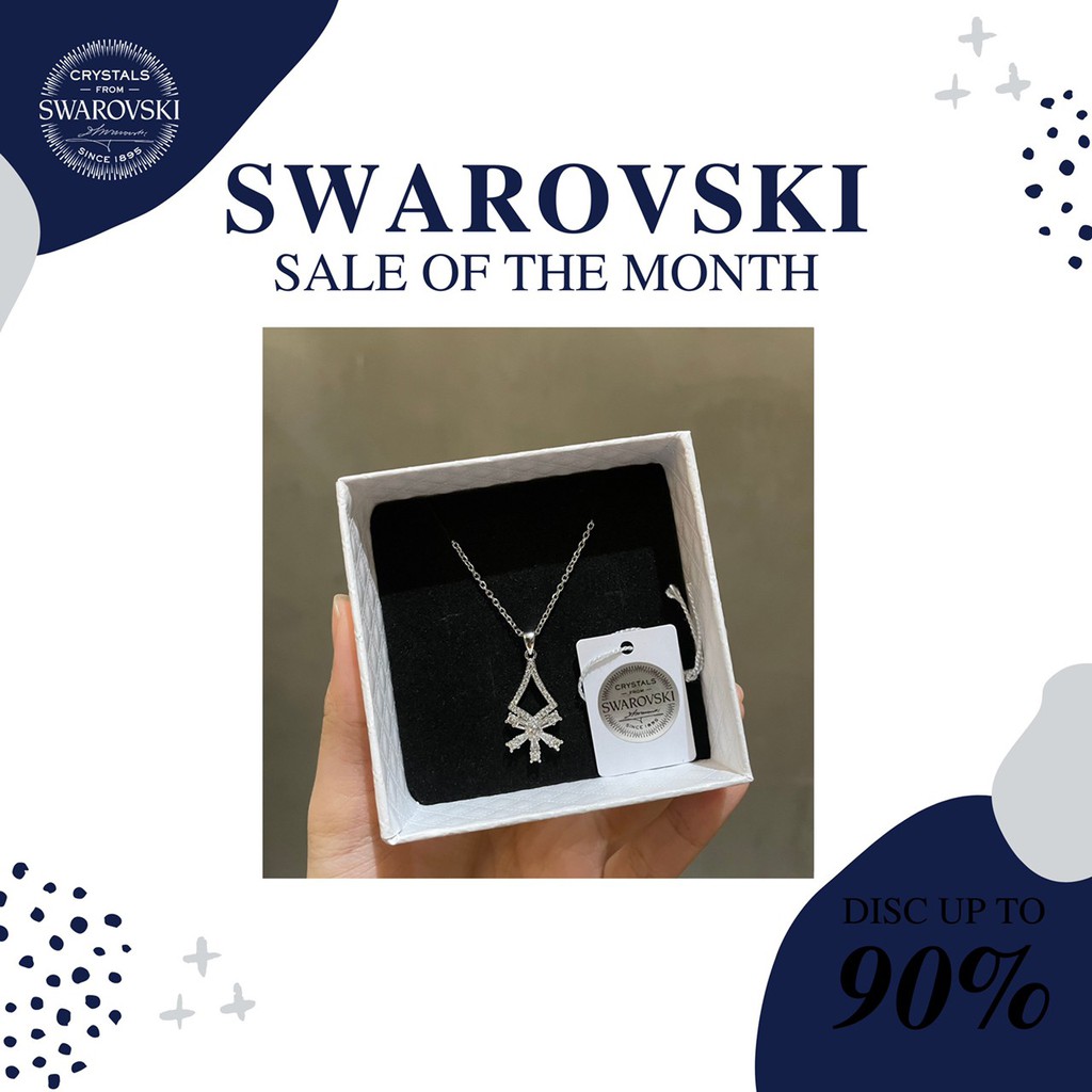 SWAROVSKI Snow Pendant Necklace Kalung ORIGINAL 100%