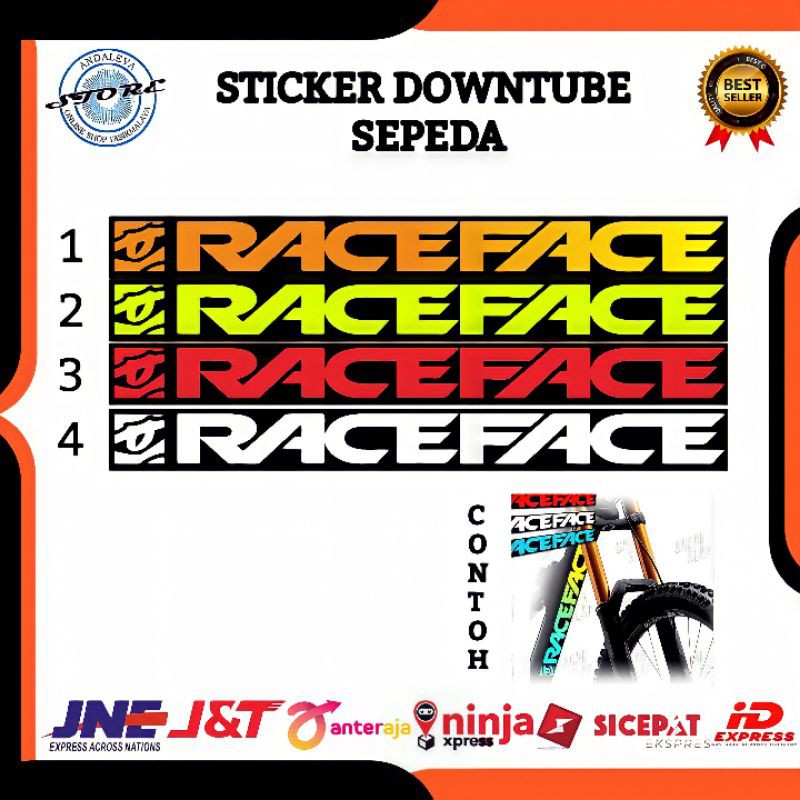 [ PROMO ] Sticker Decal Downtube RACEFACE / Sticker Sepeda MTB / Stiker Frame Sepeda Gunung Terlaris