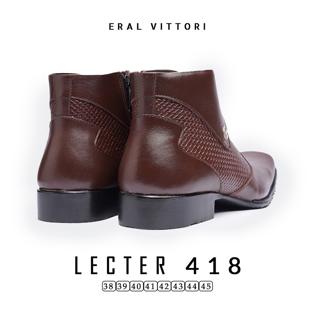 Eral Vittori - Lecter 418 Sepatu Pantofel Kulit Boots Formal Pria