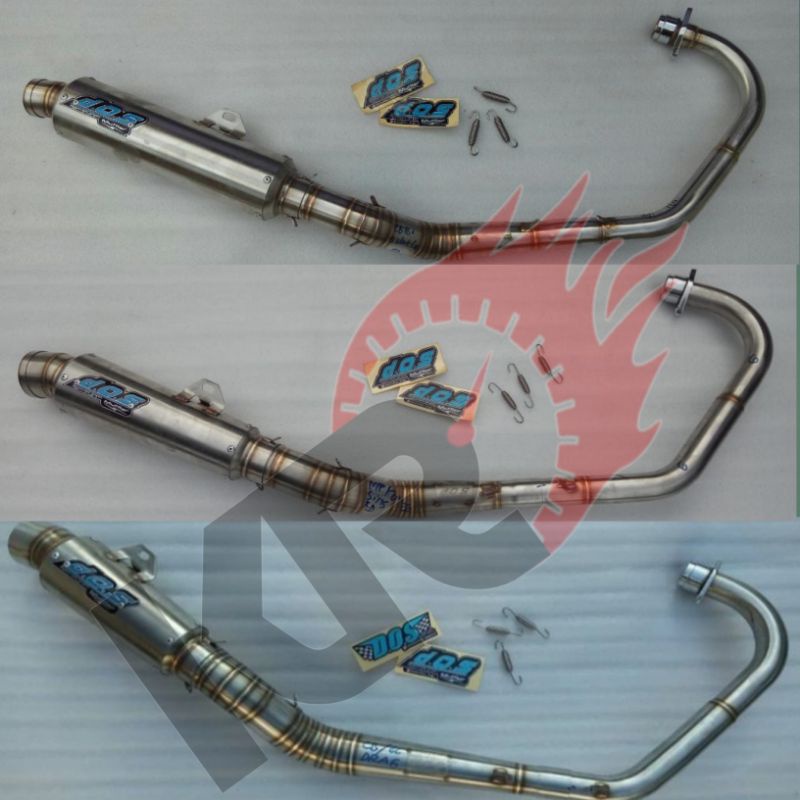 Knalpot DOS Stainless Bulat CB Original
