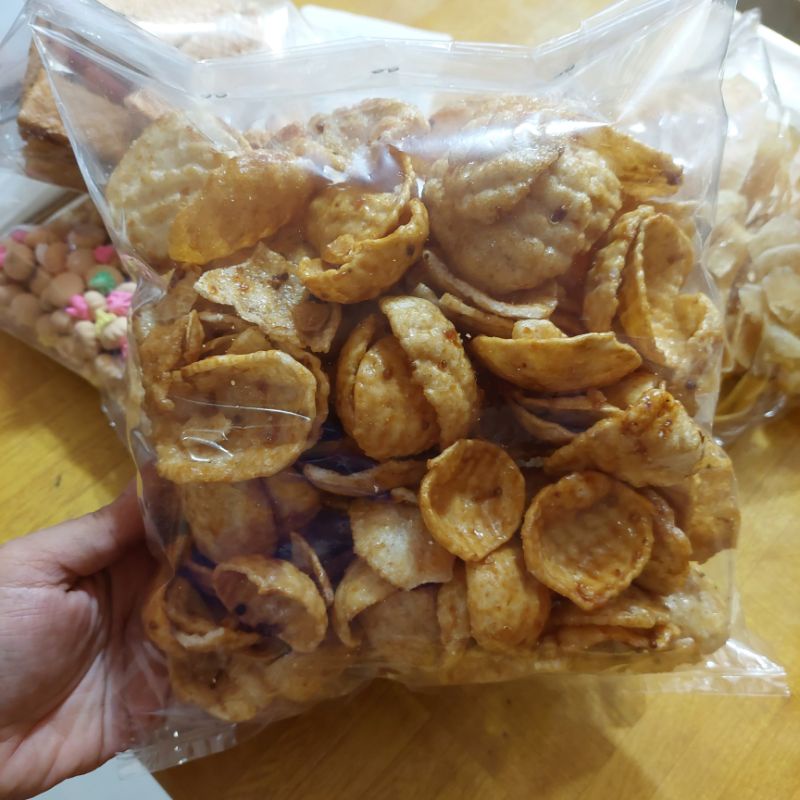 KRUPUK PUYUR PEDAS MANIS 250gram CAMILAN SNACK KILOAN MURAH ALMA.SNACK