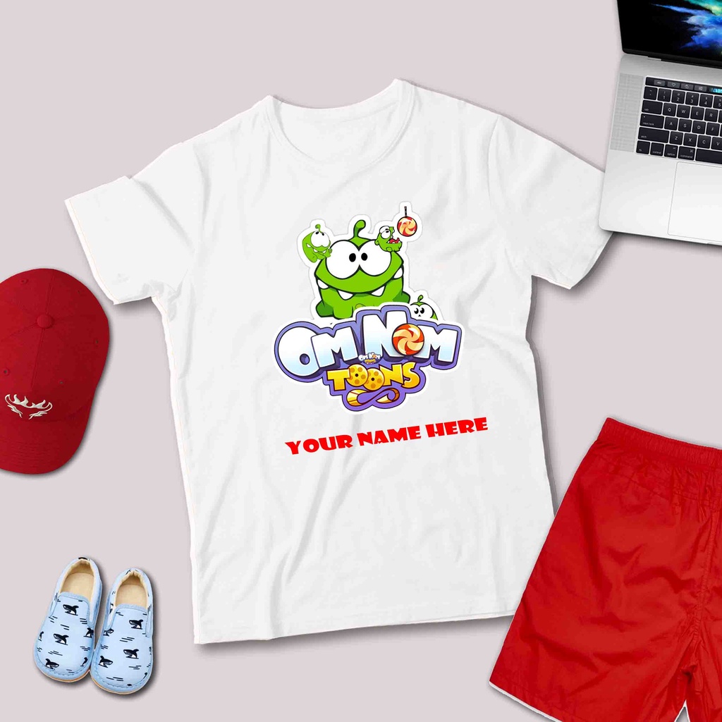 TREND BAJU KAOS ANAK OmNom Om Nom  | FREE CETAK NAMA | Premium Cotton atau Spandex