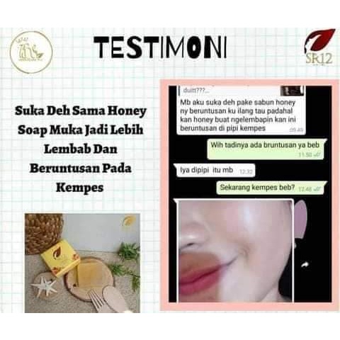 Sabun SR12 Honey Soap Pelembab Wajah Pria Untuk Kulit Kering Sabun Madu SR12 Skincare Kulit Kering Perawatan Wajah dan Badan Ori BPOM S9C