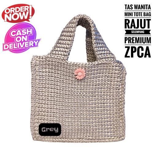 Mini ToteBag Rajut Wanita Tas Hangout Trend Kekinian