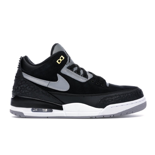 SEPATU NIKE AIR JORDAN 3 TINKER BLACK CEMENT GOLD CK4348-007 AUTHENTIC - 42